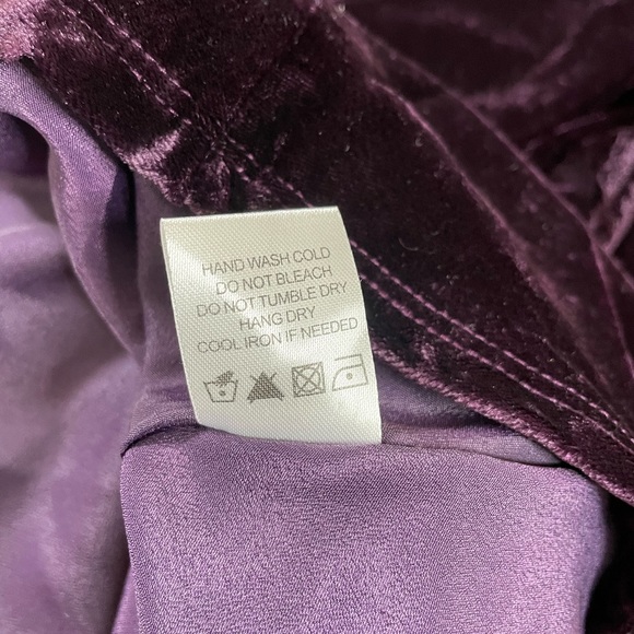 New TULAROSA Paula One Shoulder Velvet Purple Dress S NWT - Picture 11 of 12